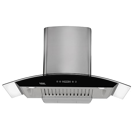 Hindware 90cm 1200 m3/hr Auto Clean Chimney (Nevio 90, 1 Baffle Filter, Steel/Grey)