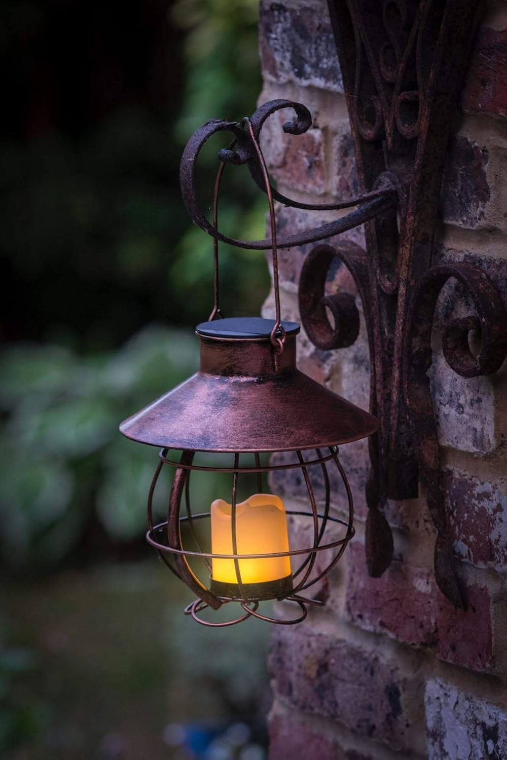 Fountasia Solarlaterne für den Garten, Antik-Kupfer, aus Metall: Amazon