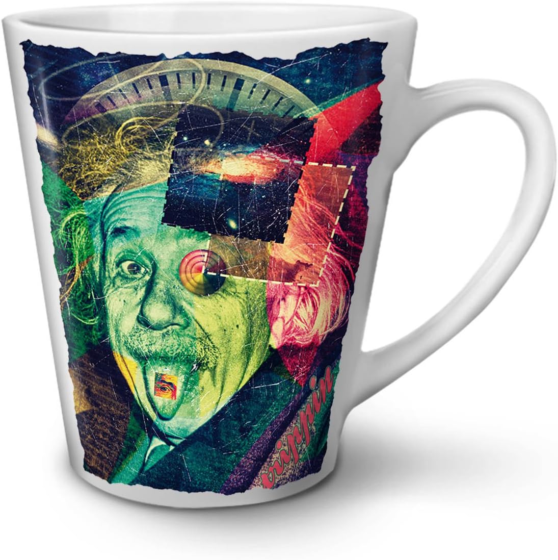 Einstein Philosophy Latte Mug, Invention Coffee Cup