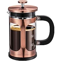 BAYKA French Press Coffee Tea Maker, 304 Stainless Steel Coffee Press with 4 Level Filtration System, Heat Resistant…
