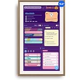 Apolosign 15.6-inch Digital Calendar, No-Subscription, Smart Wall Planner with Calendar Sync, Chore Chart, Meal, Apps &amp; Dashboard, Electronic Display for Schedules, Dual Mode, with Stand (Teak)