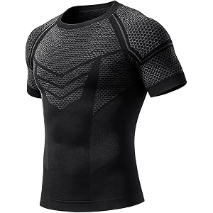 Arjen Kroos Men's Compression Shirts Short Sleeve Shapewear Baselayer Shirt | Compression Baselayer, Slimming Body Shaper, Br