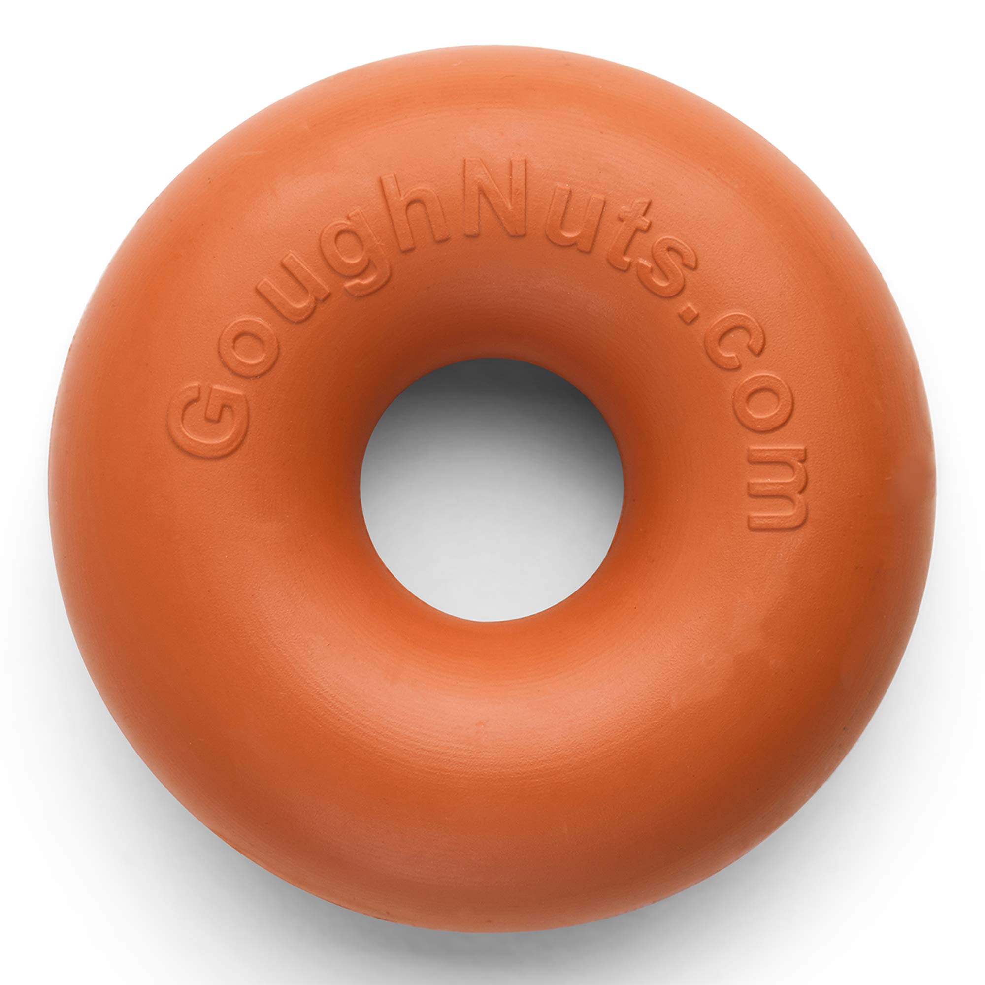 Goughnuts Virtually Indestructible Ring Durable Dog Chew Toy - Strong, Tough Rubber Chewing Toy for Small Breeds, Orange, Size Small, 10-40 Lbs (.75 Size) — image 1