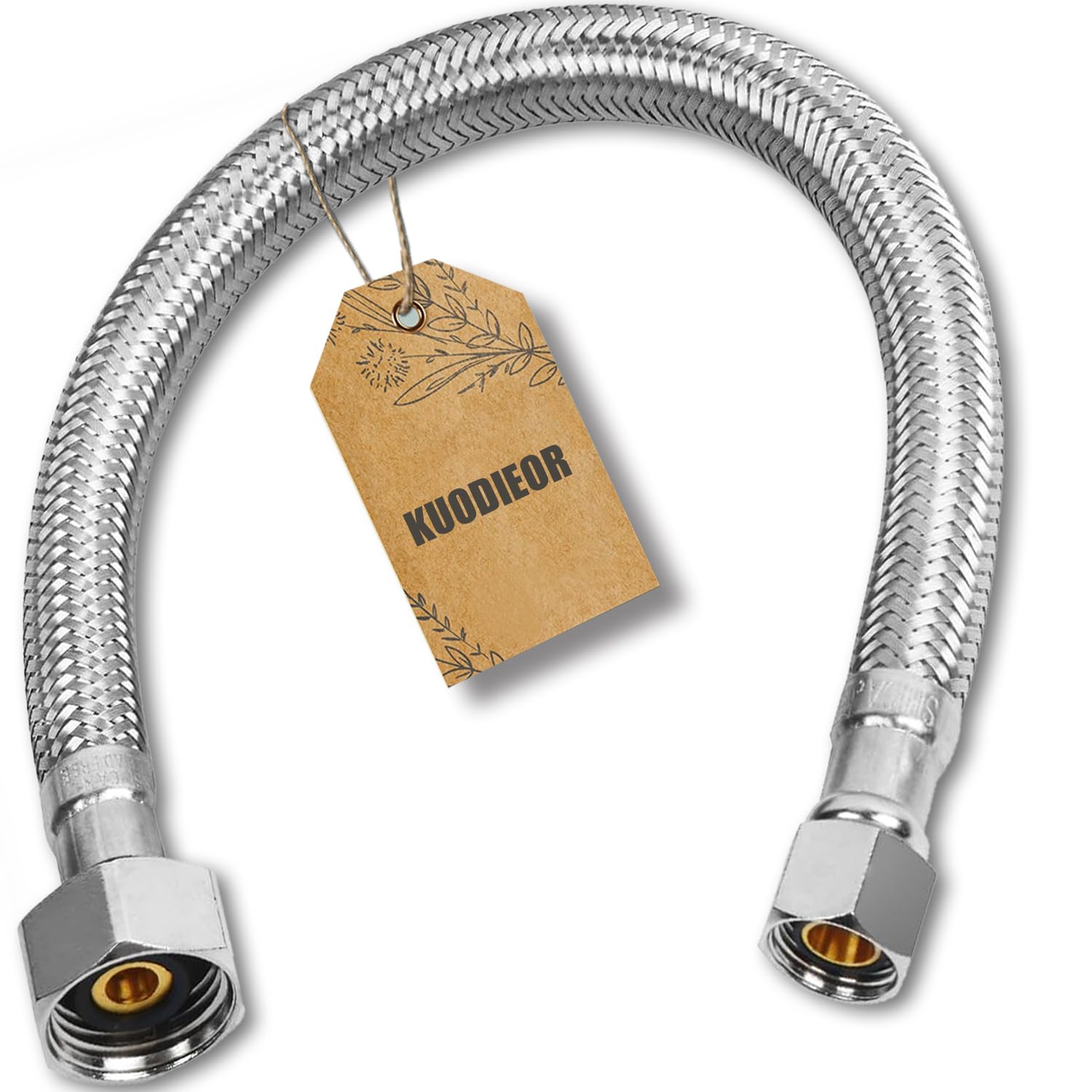thumbnail image 2 of 35-Inch Universal Toilet Water Supply Line – Braided Stainless Steel, 3/8" Comp X 7/8" BC 2 of 5
