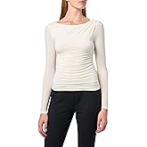 Guess Womens Eco Long Sleeve Shirring Maisie Top