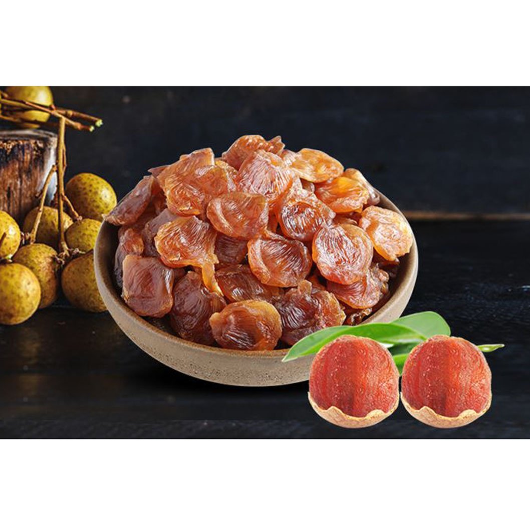 Dried Longan Dehydrated Longan Meat (Golden) Seedless Net Wt 208 G