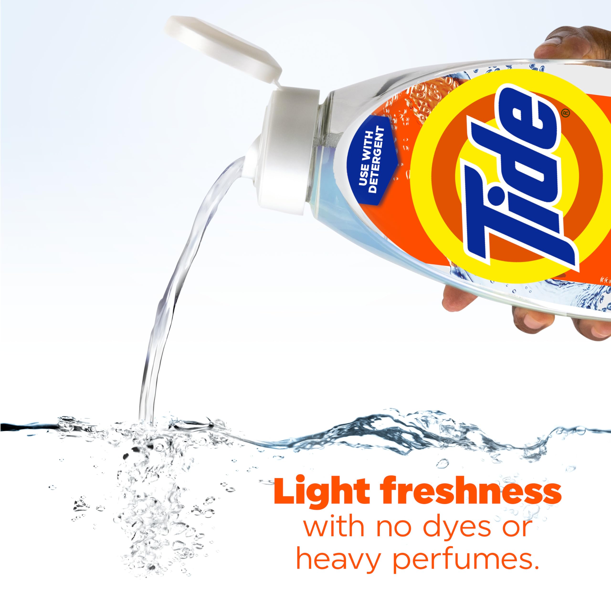 Tide Deep Cleansing Fabric Rinse with 3X Odor Power, Spring Meadow, 48 oz