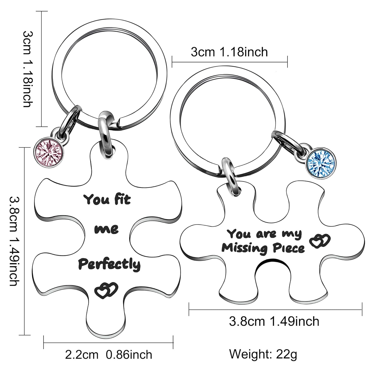 Idee Regalo Natale Per Coppia.Natale E Compleanno Lover Gifts Idea Regalo Per Coppia Set Di 2 Portachiavi Con Puzzle Per Lui E Lei Odontotal Com Uy