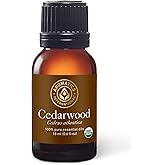 Aromatics International Premium Organic Cedarwood Atlas Essential Oil 18ml | 100% Pure Luxurious Essential Oil for Diffusion, Aromatherapy & Wellness Use