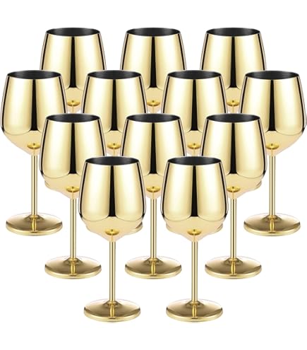 Yesland Stainless Steel Unbreakable Wine Glasses- 18 Ounce/500 - View #11