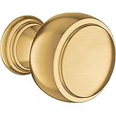 Moen Weymouth Brushed Gold 1.32" Brass Cabinet or Drawer Knob, YB8405BG