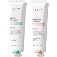 Boka Fluoride Free Travel Size Toothpaste Nano Hydroxyapatite, Helps Remineralize, Appropriate for Sensitive Teeth, Whitening - for Adult, Kids Oral Care - Ela Mint Flavor, Coco Ginger, 1.3 Fl Oz 2Pk