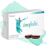 Inofolic - PCOS Supplement for Women - Myo-inositol and Folic Acid Supplement - 30 Day Supply of Convenient Soft Gel Capsules