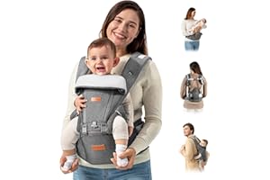besrey Baby Carrier with Hip Seat Newborn to Toddler, Summer Mesh Front Facing Infant Carrier, Baby Body Holder Chest with Back Support, Front Back Pack with Strap for Men Women Hiking Lumbar Support