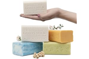 AUSTRALIAN BOTANICAL SOAP Australian Botanical Goats Milk Soap, Manuka Honey, Lemongrass and Sea Salt 6.6 OZ, Luxury Soap Bars Enriched with Shea Butter, Suitable for all Skin Types, Pack of 4