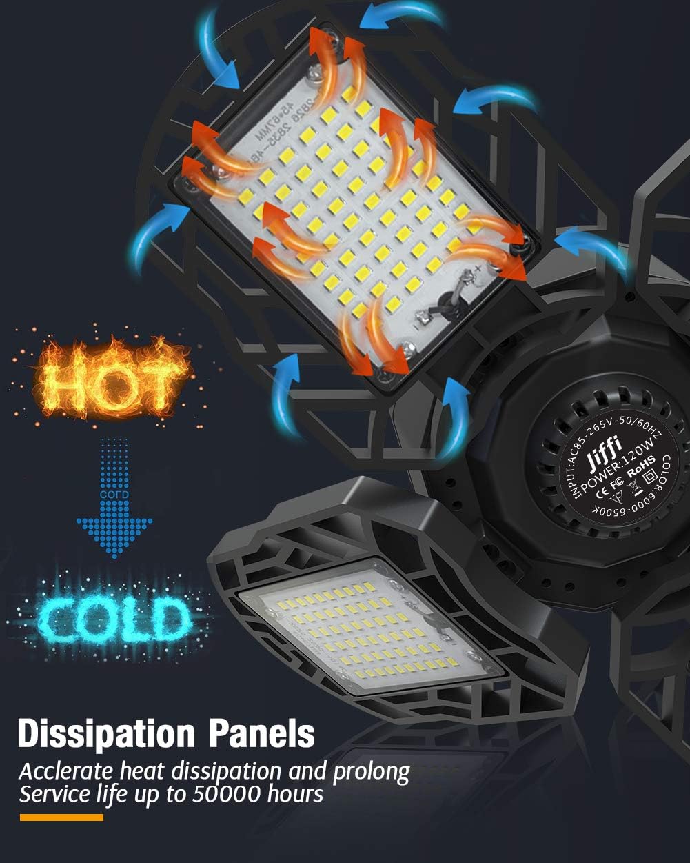 Basement Barn Storage 12000LM Garage Ceiling Lights for