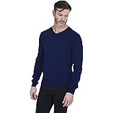 Cashmeren Men’s Basic V-Neck Sweater 100% Pure Cashmere Long Sleeve Classic Pullover