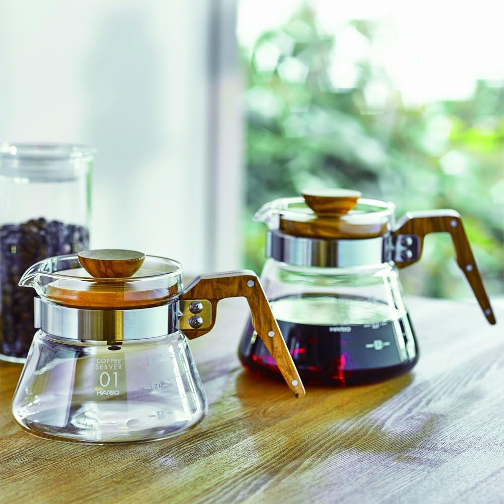 Hario 600 ml Olive Wood New Coffee Server, Transparent, 0.6 Litres - Image 3