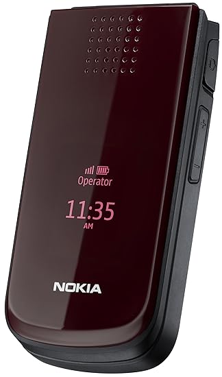 Nokia 2720 Handy (Bluetooth, Opera Mini, Kalender, Radio) fold deep red