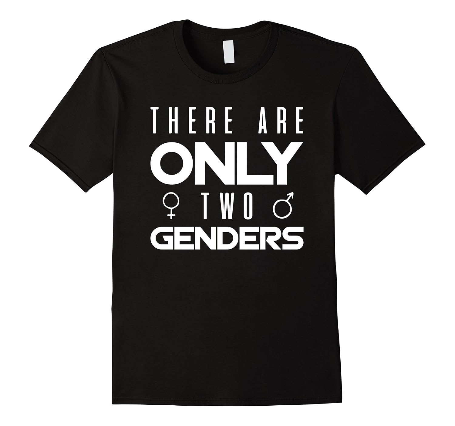 thumbnail image 2 of There Are Only Two Genders Tee – Adult & Kids Sizes – USA Made, Black, Crew Neck 2 of 6