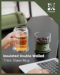 ZENS Modern Glass Infuser Teapot, Smart One Touch
