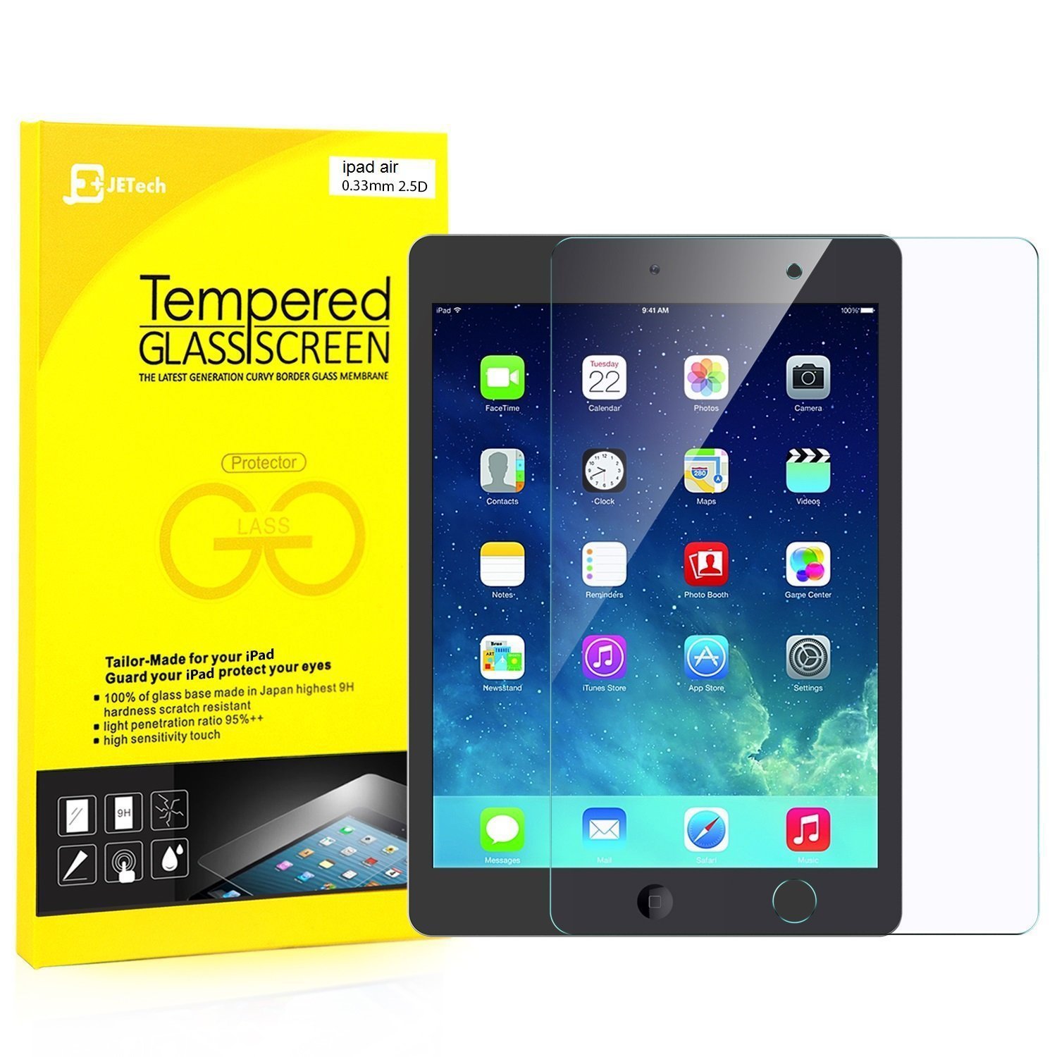 JETech iPad Air iPad Pro  El nuevo iPad  Vidrio Templado