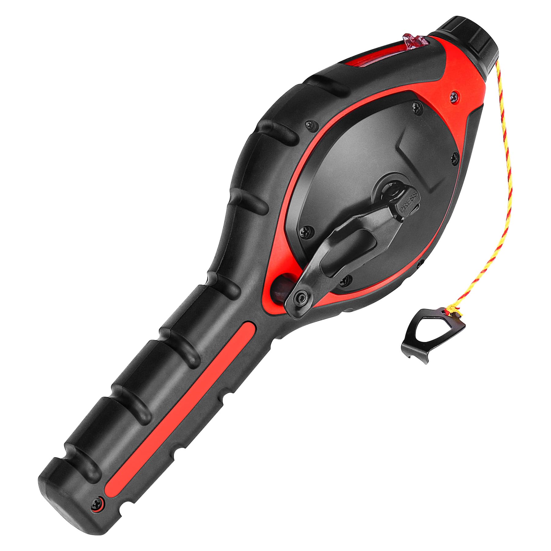 HAUTMEC Pro Chalk Line, 30m/100ft Chalk Line Reel with 6:1 Gear Ratio, Rubber Long Handle, Easy Top Loading, Ideal for Deck Builders, Framers, and Roofers HT0384-CL