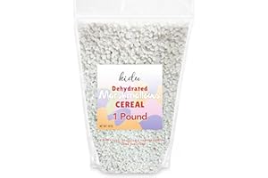 KIDU Dehydrated Marshmallow Bits 1 Pound Resealable Bulk Bag Cereal White Assorted Shapes, Perfect For Easter, Saint Patrick's Day Celebration