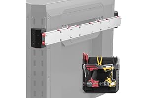 Power Drill Holder Fits for ToughBuilt StackTech Tool Box, Heavy-Duty Stainless Steel Mount, Toolbox Side Rail Organizer for 