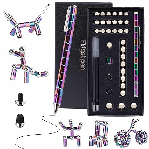 Magnetic Fidget Pens For Adults Teens - Graduation Gifts For Her Cool Stuff Stress Relief Fun Gifts For Teacher Novelty Christmas Stocking Fillers Gadget For 10 11 12 13 14 15 16 17 Year Old Girls