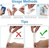 Emwel 32-Pairs 64 Strips Small Picture Hanging Strips Hook and Loop view 4