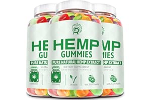 DRLOTON Hemp Gummies (3 Pack) for Sleep, Pain, Anxiety - High Potency Extra Strength Hemp Oil Gummies - 100% Natural Organic Bear Candy Hеmp Supplement Gummy for Adults