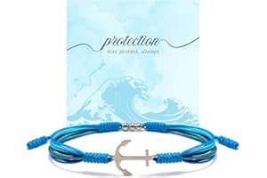 HARACRAFT Under The Sea Blue Marine Luck and Protection Tibetan Bracelet, Surfer String Wrap for Men, Women, Forever Love Friendship