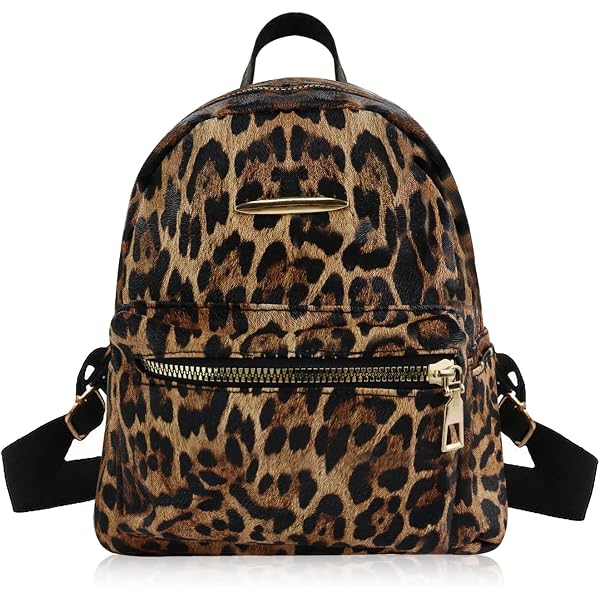 8556 Glitter Sparkle Leopard Mini Backpack Purse Travel Bag Lightweight Amazon.com: Mini Backpack Purse for Women, Leopard Face  main image 3