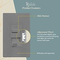 TOPGREENER Kalide 0-10V Dimmer Light Switch, LED