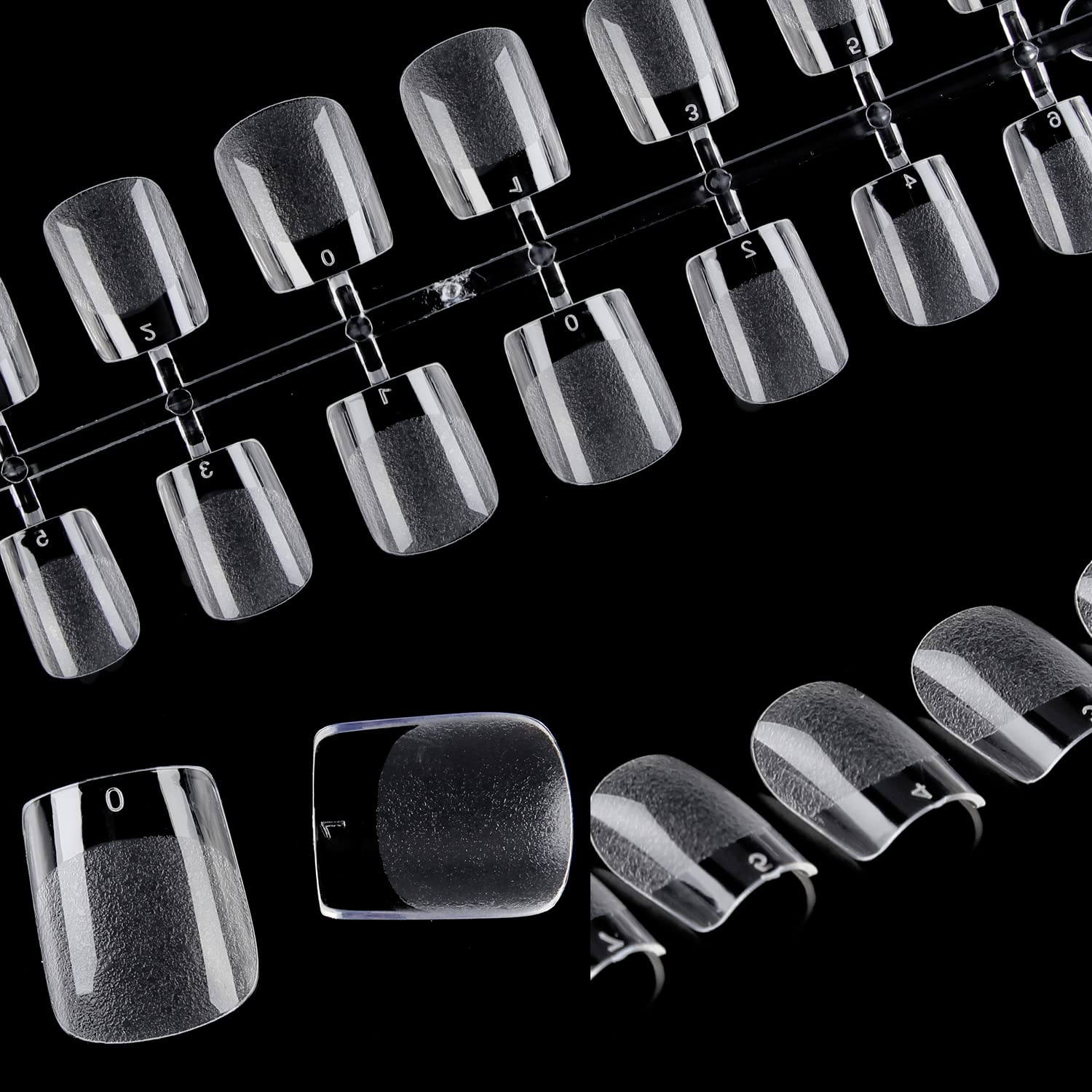 UNA GELLA Extra Short Square Fake Nails XS 216pcs Pre-shape Extra Short Square Press on Nails Gel Tips Full Cover Acrylic Nails False Nails For DIY Salon 12 Sizes - Image 6