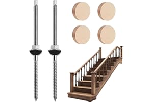 2 Sets Wood Newel Post Mounting Kit – Complete Stair Railing Installation Fastener for Residential & Commercial Use – Hidden 