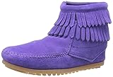 Minnetonka Double Fringe Side Zip Boot