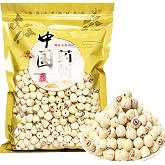 Dried Lotus Seeds - 17.64oz/500gPure Natural Chinese Herbal Medicine- 白莲子Core Removed - for Cooking, Soup, Dessert &amp; Herbal Tea (Lotus Seeds)