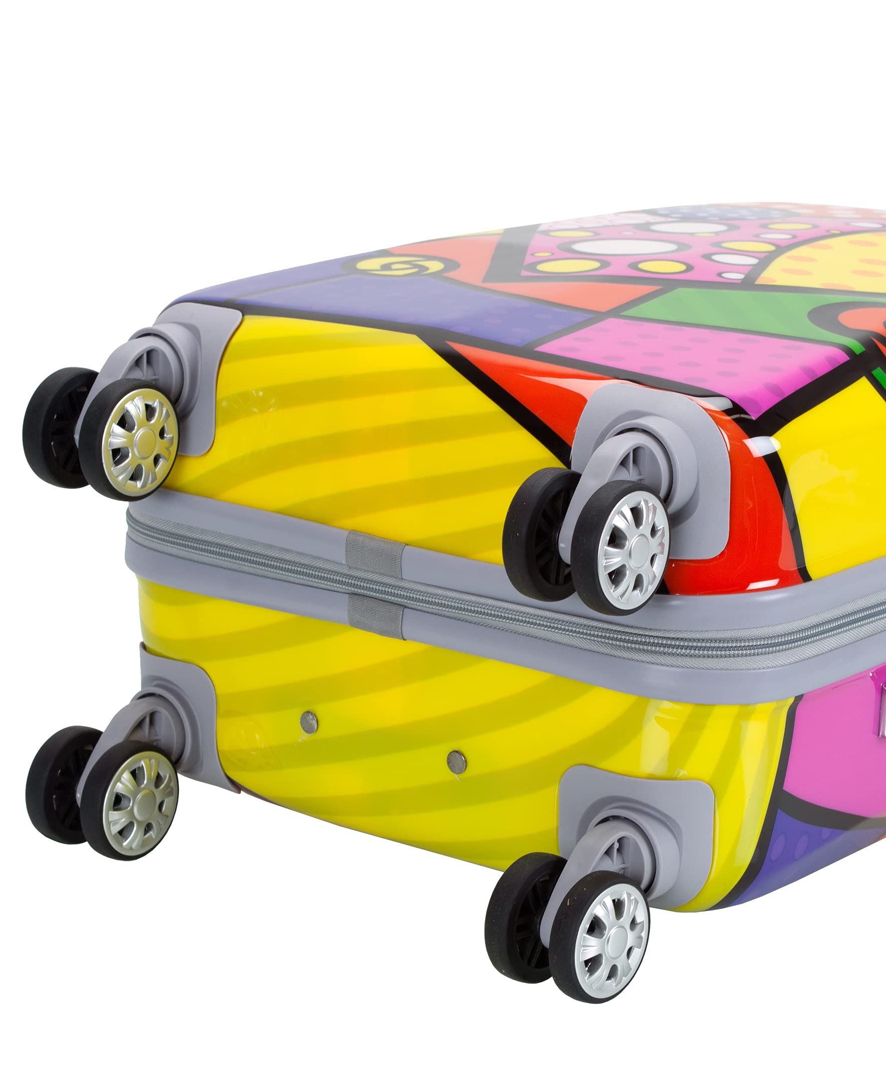 Rockland Departure Hardside Spinner Wheel Luggage, Heart, 2-Piece Set (20/28)