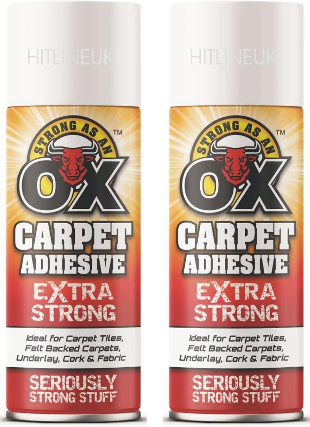 HitlineUK 2x 500ml Heavy Duty Multi-Purpose Adhesive Spray Glue - Craft Foam
