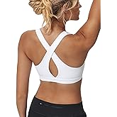 Yvette Yoga Sports Bras for Women Light Support Sexy Criss Cross Back Bra with Removable Pad