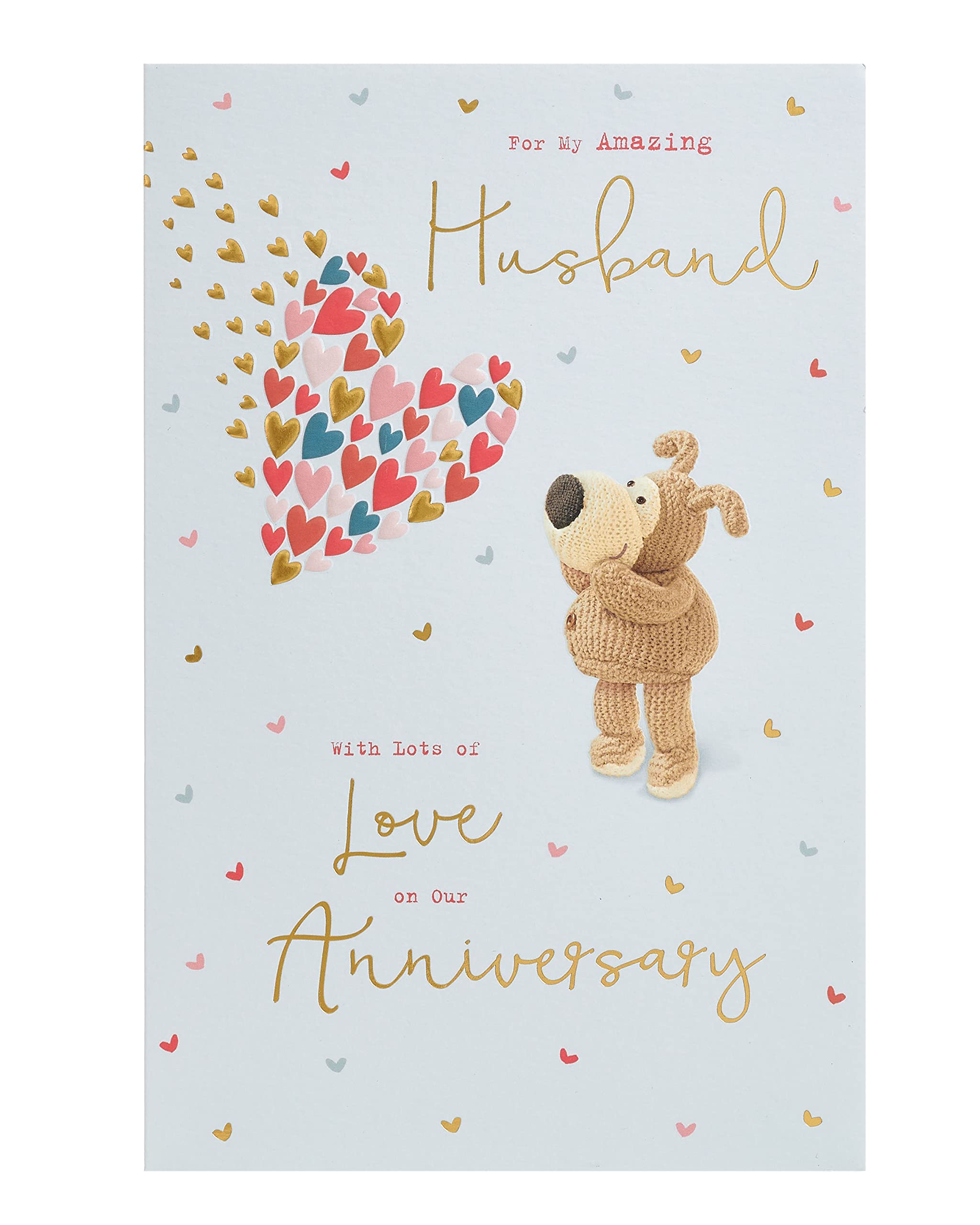 Boofle | Husband Anniversary Card | Happy Anniversary | Him, Boys, Men | Cute Design | With Envelope | 155 x 235 mm