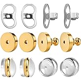 Earring Backs for Droopy Ears Heavy Earrings - Replacements Locking Ear Supports | 6 Pairs Secure Stud Clutches for Sensitive Skin(Droopy 2