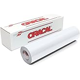 ORACAL 651 Permanent Matte Vinyl &ndash; Long-Lasting Adhesive for DIY, Crafts, and Decor (White, 12" x 25ft)