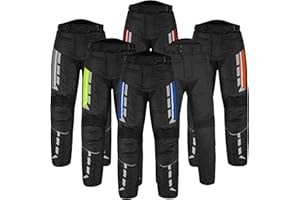 HIVE MOTO Men's Waterproof Armored Motorcycle Trousers – Protective Cordura Textile Pants with Removable Protectors for Biking.