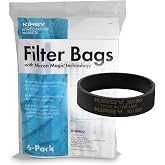 Kirby Allergen Reduction HEPA Filter Bags 6-Pack | Part #204811 | OEM Replacement for F-Style &amp; Twist-Style Kirby Vacuums Plus Belt