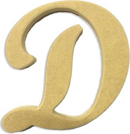 Amazon Com 6 Capital Letter D Script Cursive Unfinished Wood Diy Craft Cutout To Sell Ready To Paint Wooden Stacked