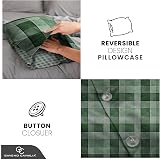 GC Gaveno Cavailia Checked Bedding Double Duvet Cover 200x200 Green view 4