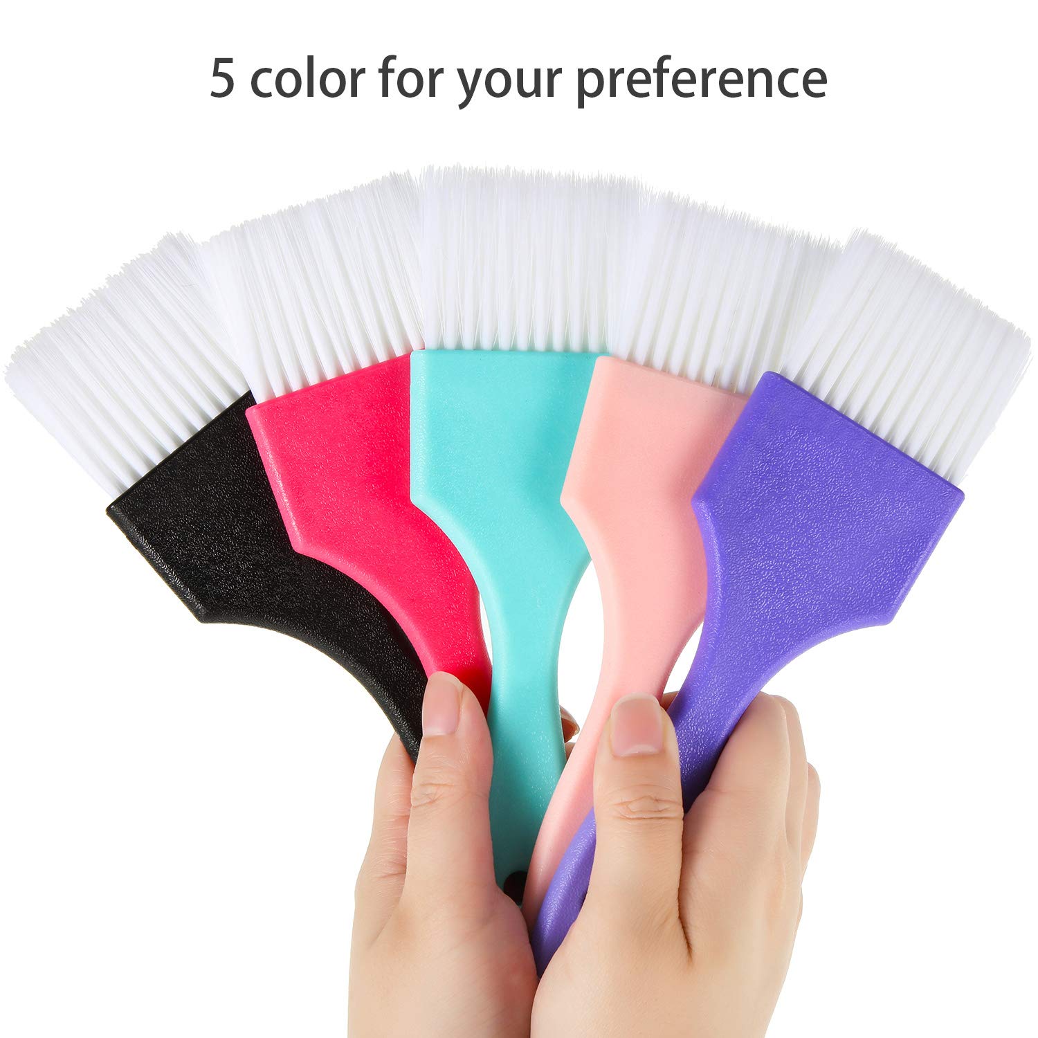 5 Pieces Painter Hair Color Brush Multicolored Hair Dye Brush Hair Coloring Brush Hairdressing Tint Brushes for Home and Salon : Beauty